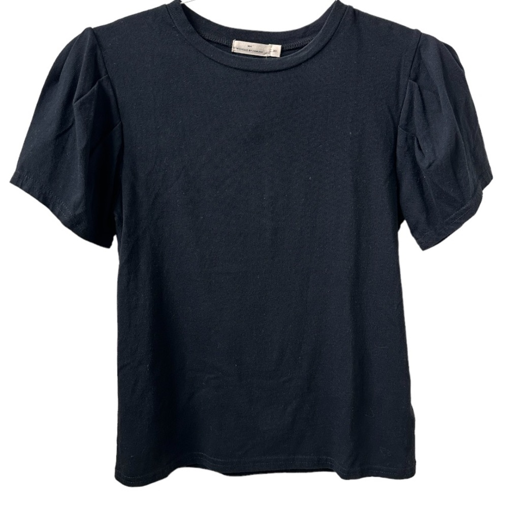 Black Top with Puffy Sleeve